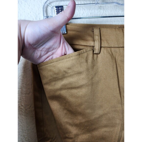 ​Jones New York Signature Petite 6P Tan Crop  Stretch Pants Office Career - Picture 2 of 7